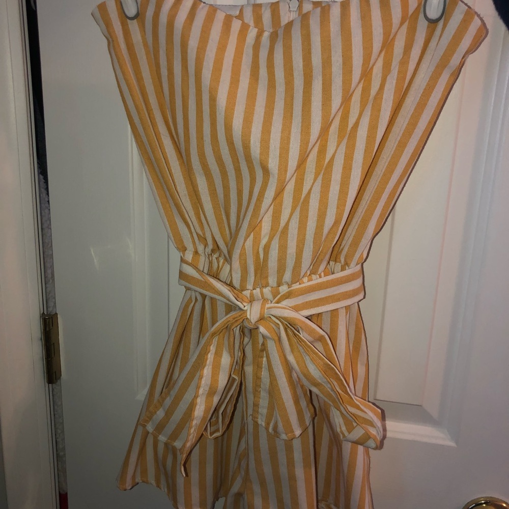 Striped yellow romper